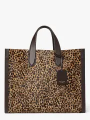 manhattan leopard haircalf large tote