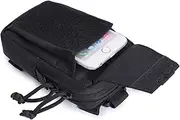 Backpack Strap Pocket, Phone Holder for Backpack, Shoulder Strap Pouch, Multi-purpose Backpack Pouch, Nylon Strap Pocket, Camping Gear Accessories, Hunting Backpack Pouch, Outdoor Backpack Accessories