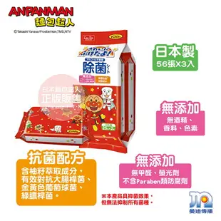 ANPANMAN 麵包超人-AN麵包超人日製抗菌濕紙巾隨身包25張(2入)-快速出貨