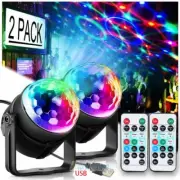 2x Disco Party Lights Strobe 6-LED Dj Ball Sound Activated Bulb Dance Stage Lamp