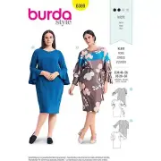 B77 BURDA 6389: DRESS SIZE 20-30 SEWING PATTERN