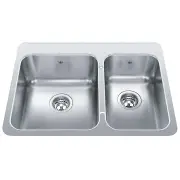 Franke Steel Queen Double Bowl Sink. SQX620C-R/T