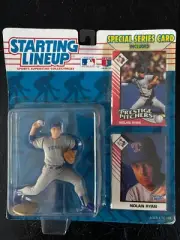 NOLAN RYAN - Texas Rangers Kenner Starting Lineup SLU 1993 Action Figure & Cards
