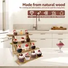 Wooden Step Tiered Cupcake Stand Foldable Tiered Cupcake Display Stand 4 LA