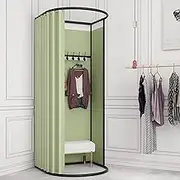 Boutiques Cloakroom, Clothing Store Fitting Room Portable Mobile Dressing Room Privacy Screen Partition For Shopping Malls Save Space (Color : Groen)