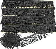 10 Yards 5cm/1.97inch Wide,Black Sewing Fringe Trim,Fringe Tassel for Skirt Wedding Dress Lamp Shade Decoration(Black)