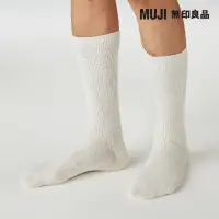 在飛比找momo購物網優惠-【MUJI 無印良品】男棉混不易鬆脫螺紋直角襪(共17色)