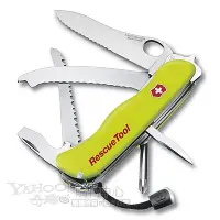 在飛比找Yahoo奇摩購物中心優惠-VICTORINOX 15用單手開救生螢光黃瑞士刀