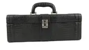 LEATHER LUXURY WINE BOTTLE BOX PREMIUM GIFT WITH WINE TOOLS BLACK