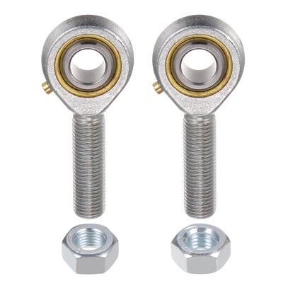 2pcs POSB7 7/16" Male Rod End Set of 7/16-20 Left & Right Thread with Jam Nut