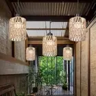 E26/E27 Simulated Lamp Cover Boho Cylinder Woven Lampshade Home