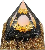 Orgone Pyramid for Positive Energy, New Crystal Pyramid Orgonite Pyramid, Protection Crystals Energy Generator for Stress Reduce Healing Meditation Attract Wealth Lucky