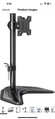 Mountup Single LCD Adjustable 13" to 32" Monitor Desk Mount Stand Fits 1 Screen