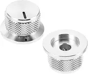 Kisangel 2Pcs Aluminium Audio Knobs for Volume Control Metal Potentiometer Replacement for Amplifiers Guitars and Home Audio Systems Lightweight Durable and Heat Resistant Design