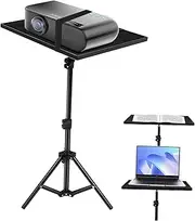 Generic Adjustable Projector Stand Tripod Stable Laptop Tray Mount with Flat Base for Office and Classroom Use Flexible Height and Angle Adjustments Strong Construction