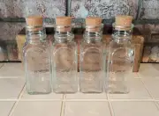 4 HONEY ACRES ONE POUND PURE HONEY EMBOSSES JARS WITH CORK STOPPERS UNUSED