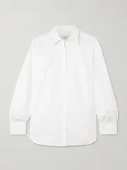 [Purdey] Purdey - Logo-embroidered Cotton-poplin Shirt - White - UK 14 UK 14 White