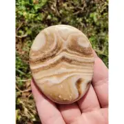 Rootbeer Calcite Pocket Worry Stone Crystals Mineral Stones Natural A