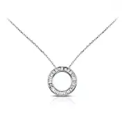 925 Sterling Silver Donna Wheel Zircon Necklace - Balinese Style Necklace