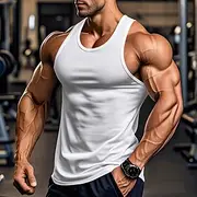 Men's Tank Top Vest Top Undershirt Sleeveless Shirt Sleeveless Crew Neck Summer Plain Fashion Designer Basic Classic Vacation Street Going out Black White Top