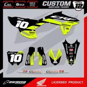 HONDA MOTOCROSS GRAPHICS KIT CUSTOM MX GRAPHICS DECALS CR CRF DECOY BLK/YEL