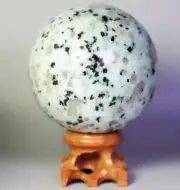 60mm Natural Tianshan blue Granite Quartz Crystal Sphere Ball Healing / Stand