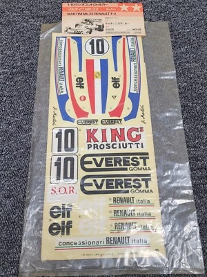 Vintage 1980'S Tamiya 1/10 Martini Mk22 RENAULT F-2 RC Sticker Decal Sheet No.98