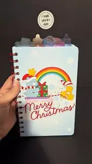 Christmas Care Bears Spiral Tabbed Journal Notebook
