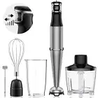 5-in-1 Immersion Hand Blender: 1100W Electric Stick Mixer Trigger Control Grip