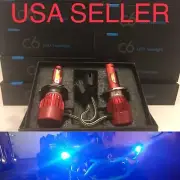 SUPER BLUE H19 Led Headlight Bulbs 10k Light Fit Osram Sylvania Part 64193-DWESY