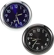 1set Car Luminous Clock Car Air Vent Clock Gadget Car Vent Mount Clock Car Air Vent Mini Clock Car Air Vent Analog Clock Car Dashboard Decoration Clock Car Vent Clip Clock 2pcs