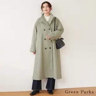 Green Parks 高領排扣設計大衣外套(6P17L0Z0900)
