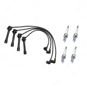 Bosch Ignition Leads + 4 x Denso Iridium Power Spark Plugs for Mazda 323 BA BHA8