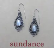 SUNDANCE CATALOG Pearl "Filimento" Sterling Silver Granulation Earrings NIB