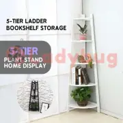 Levede 5 Tier Corner Shelf Wooden Storage Home Display Rack Plant Stand