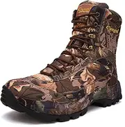 [CLSQLXYJZC] Men's Camo Tactical Boots, Outdoor Comfortable Breathable Non-slip Shock Wear-resistant Rubber Sole Hiking Boots, for Desert Hunting Jungle Combat Boots