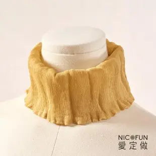 【NicoFun 愛定做】100%Silk真絲 流行色彩百搭圍脖(100%桑蠶絲 領巾 圍巾 圍脖 髮帶 皺褶絲巾)