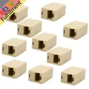 10 Pieces RJ45 Female Network Ethernet LAN Connector Adapter Coupler Extender