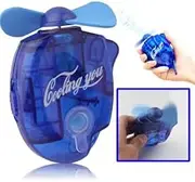 Repelltopse YHM Mini Water Spray Fan with Powerful Safe Fan Blades, Size: About 109 x 73 x 27mm(Blue)