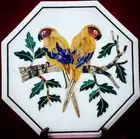18" Marble side corner Table PietraDura Floral Inlay work handmade