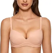 [Dobreva] Women's Push Up Bra No Underwire Comfortable Wireless Bras Padded Plunge