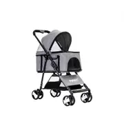 Large Pet Stroller Dog Cat Travel Grey