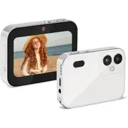 Touchscreen Digital Camera, 4K Autofocus Vlogging Camera, Portable 64MP Digital Camera Selfie, Music and Video Player for Kids (White)