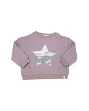 oh baby! Silver Star Applique Boxy Sweatshirt 12-18 NoColor