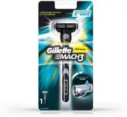 Gillette Mach3 - Razor Handle Shaving Blade Safety Razor with 1 Cartridge Mach 3