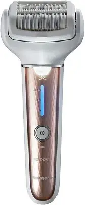 PANASONIC Cordless Wet/Dry Dual Disc Epilator 90° Pivot Head 9-Piece Kit Rose