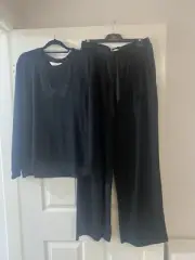 Peter Alexander Ladies Pyjama Set Black Medium