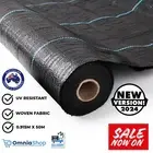 Instahut 0.915m x 50m Weedmat Weed Control Mat Woven Fabric Gardening Plant