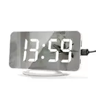 1Set LED Vibrating Alarm Clock White Vibrating Alarm Clock K8P47712