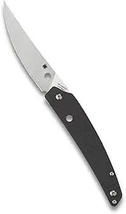 Spyderco Ikuchi Flipper Folding Utility Pocket Knife with 3.26" CPM S30V Stainless Steel Blade and Carbon Fiber G-10 Laminate Handle - PlainEdge - C242CFP